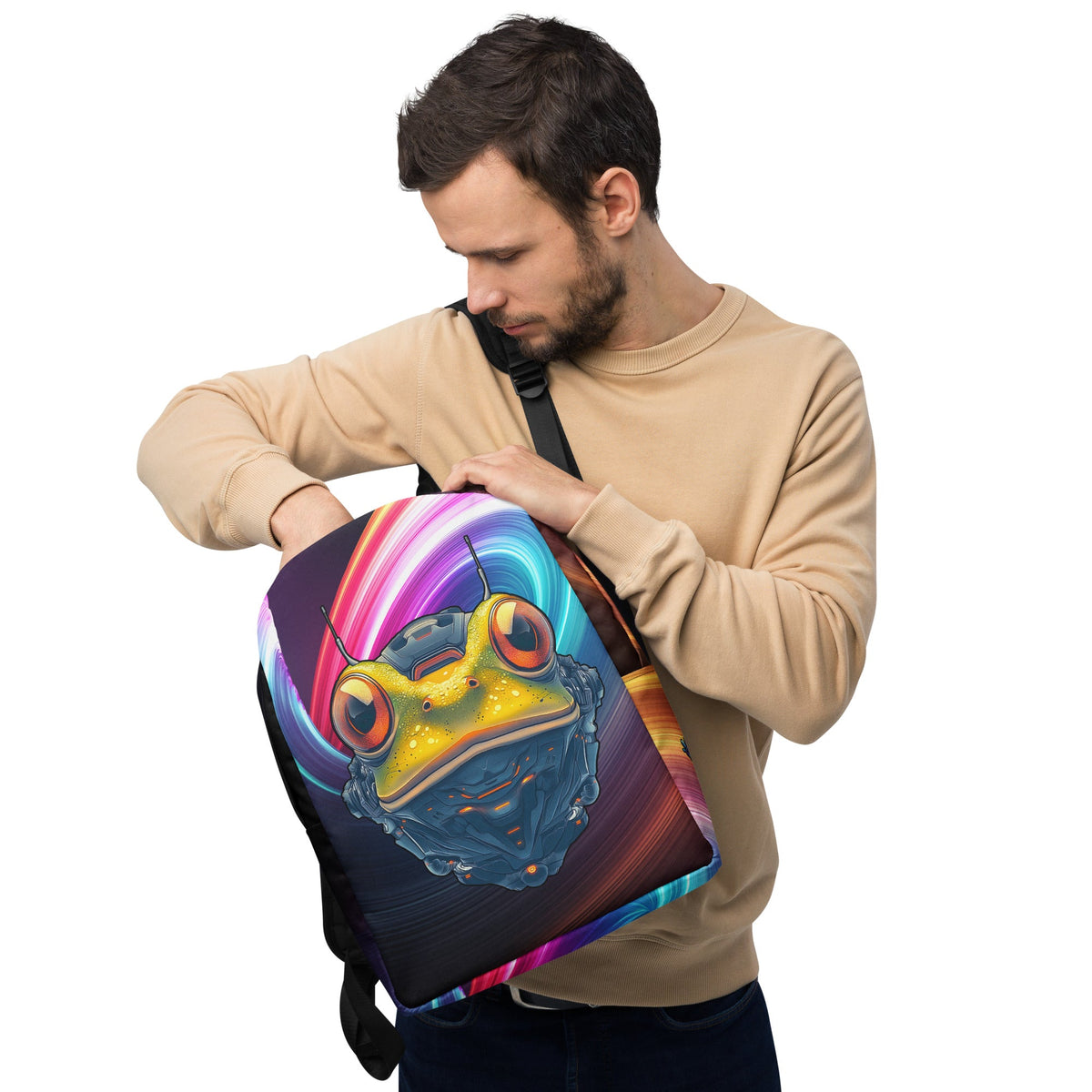 Techno Toad - Minimalist Backpack - BBairt