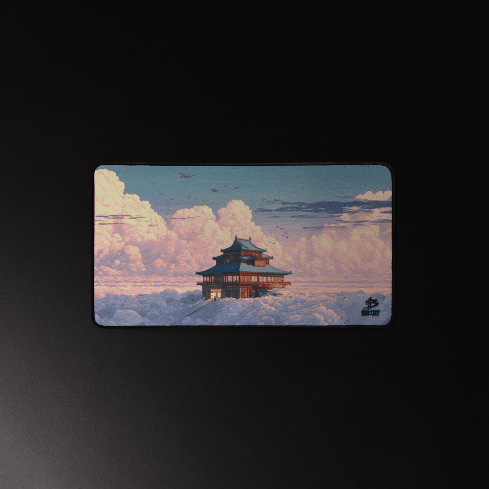Temple of the Skyward Gate Desk Mat from BBairt