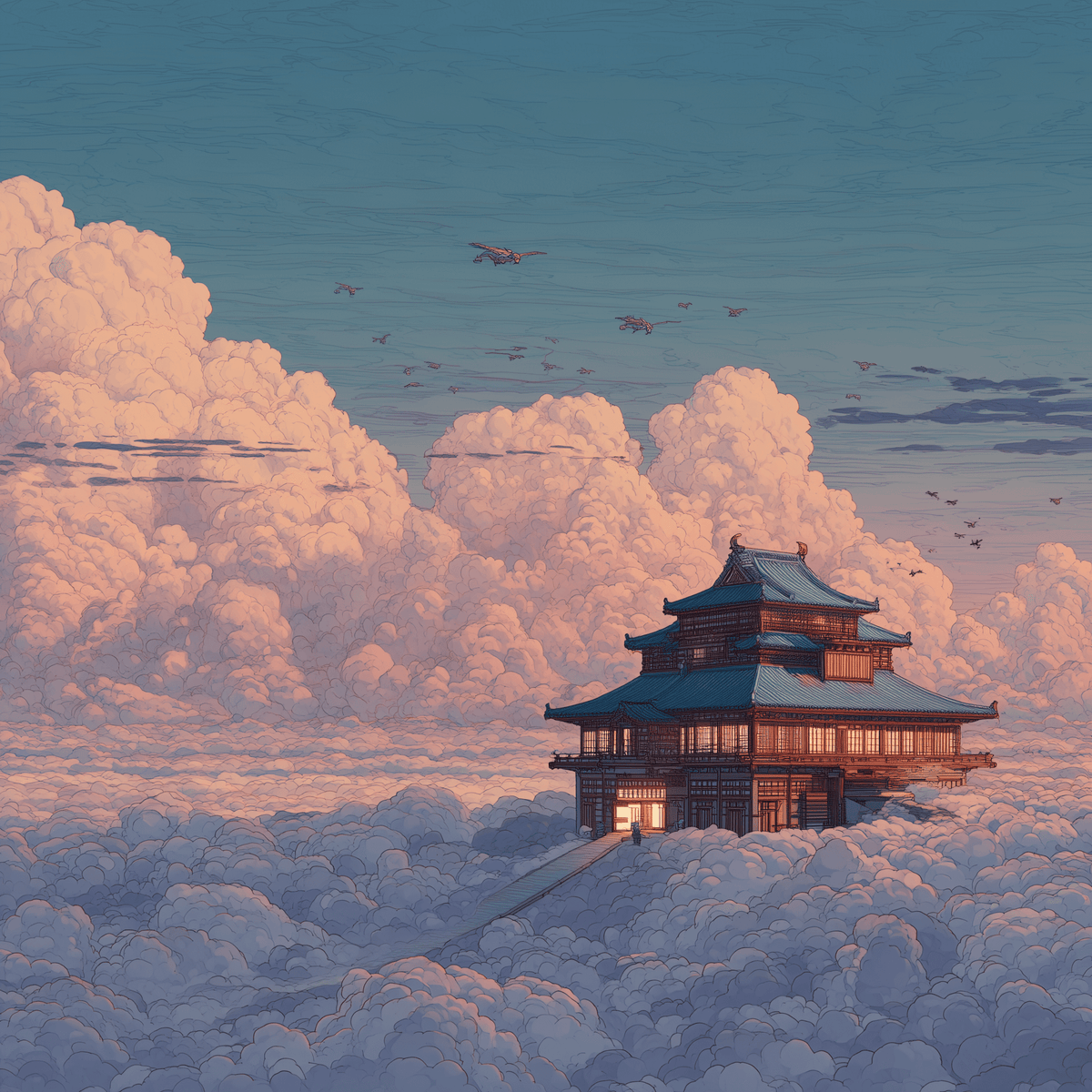 Temple of the Skyward Gate – Photo Paper Poster - BBairt