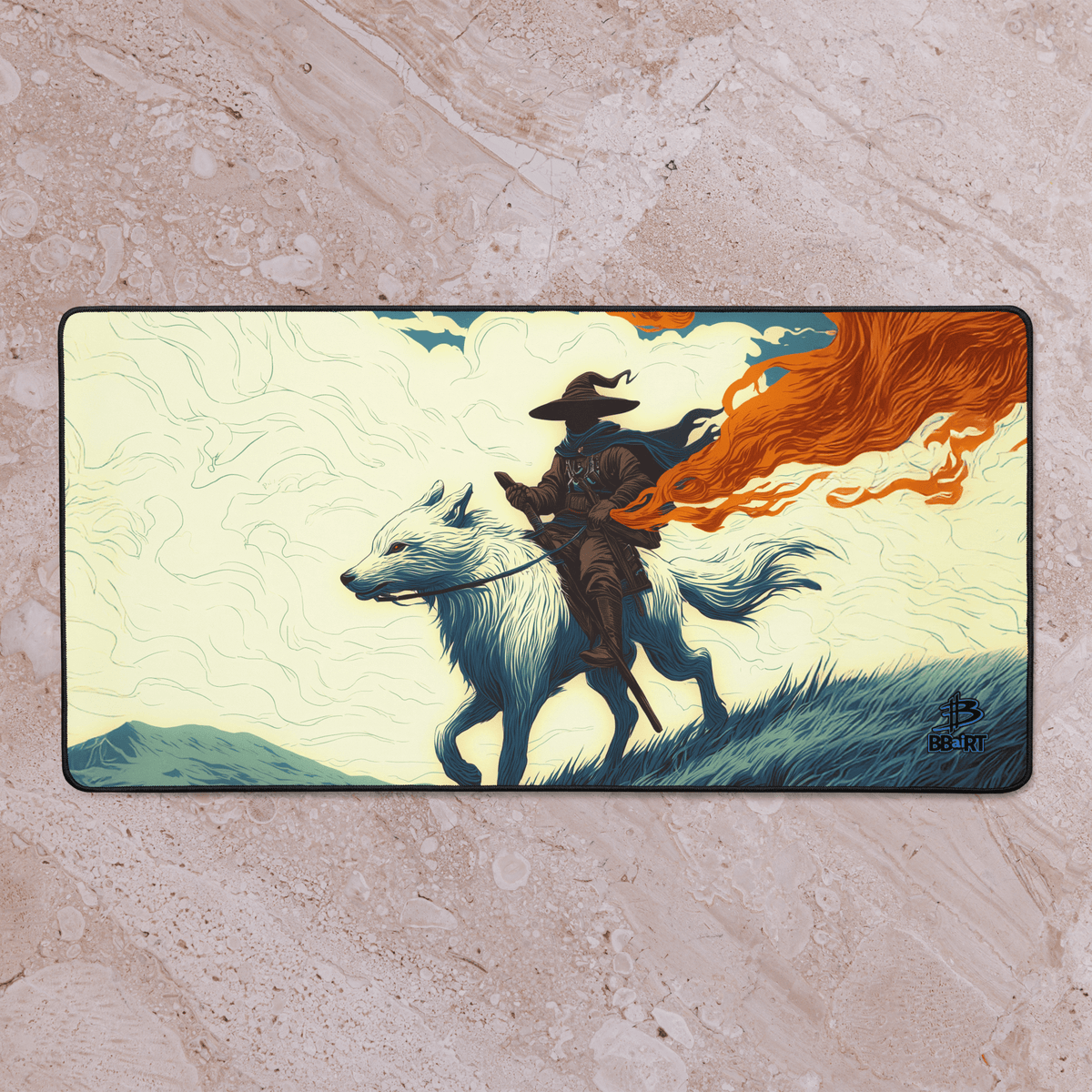 The Embertrail Rider Desk Mat - Legends of the Veilrift