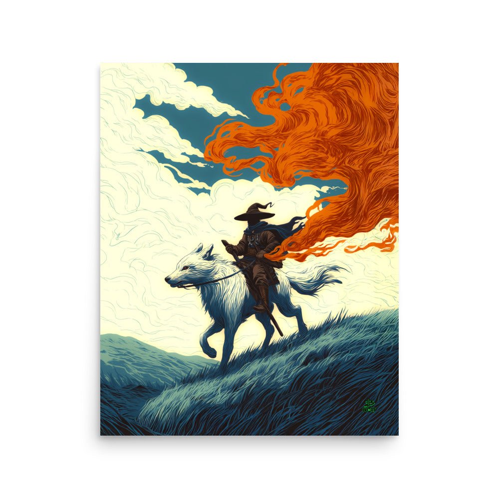 The Embertrail Rider – Photo Paper Poster - BBairt