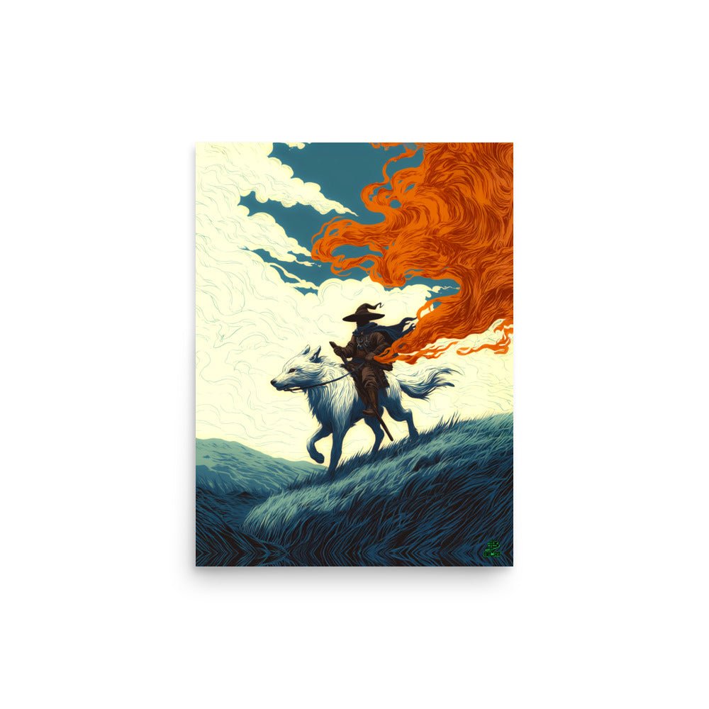 The Embertrail Rider – Photo Paper Poster - BBairt