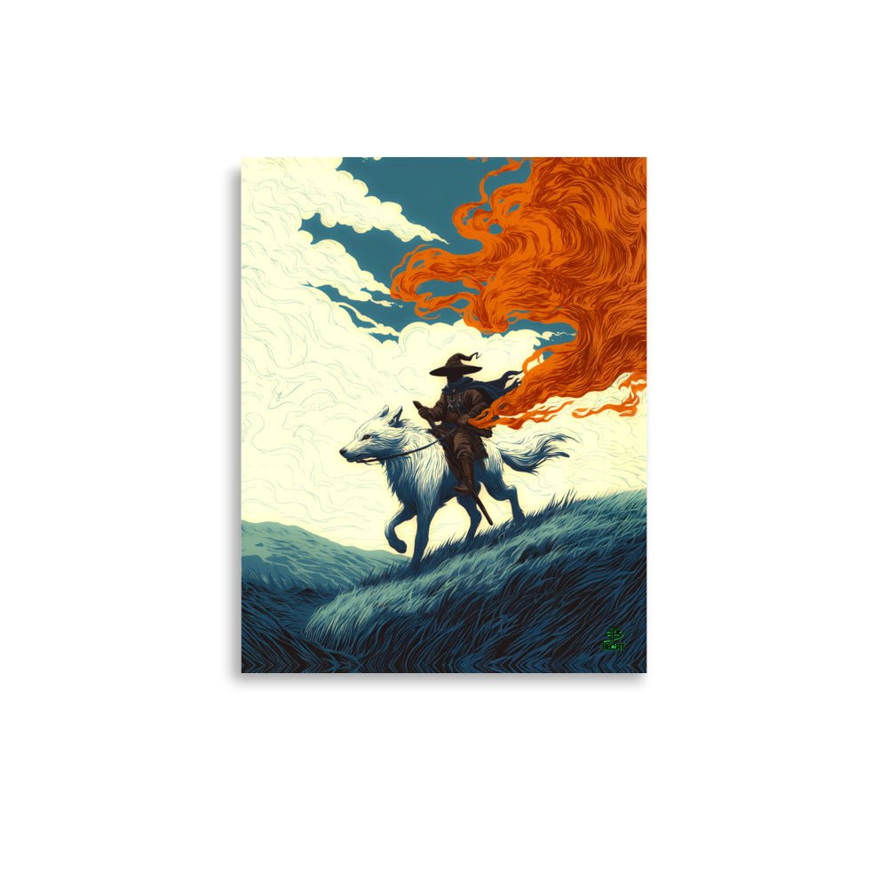 The Embertrail Rider – Photo Paper Poster - BBairt