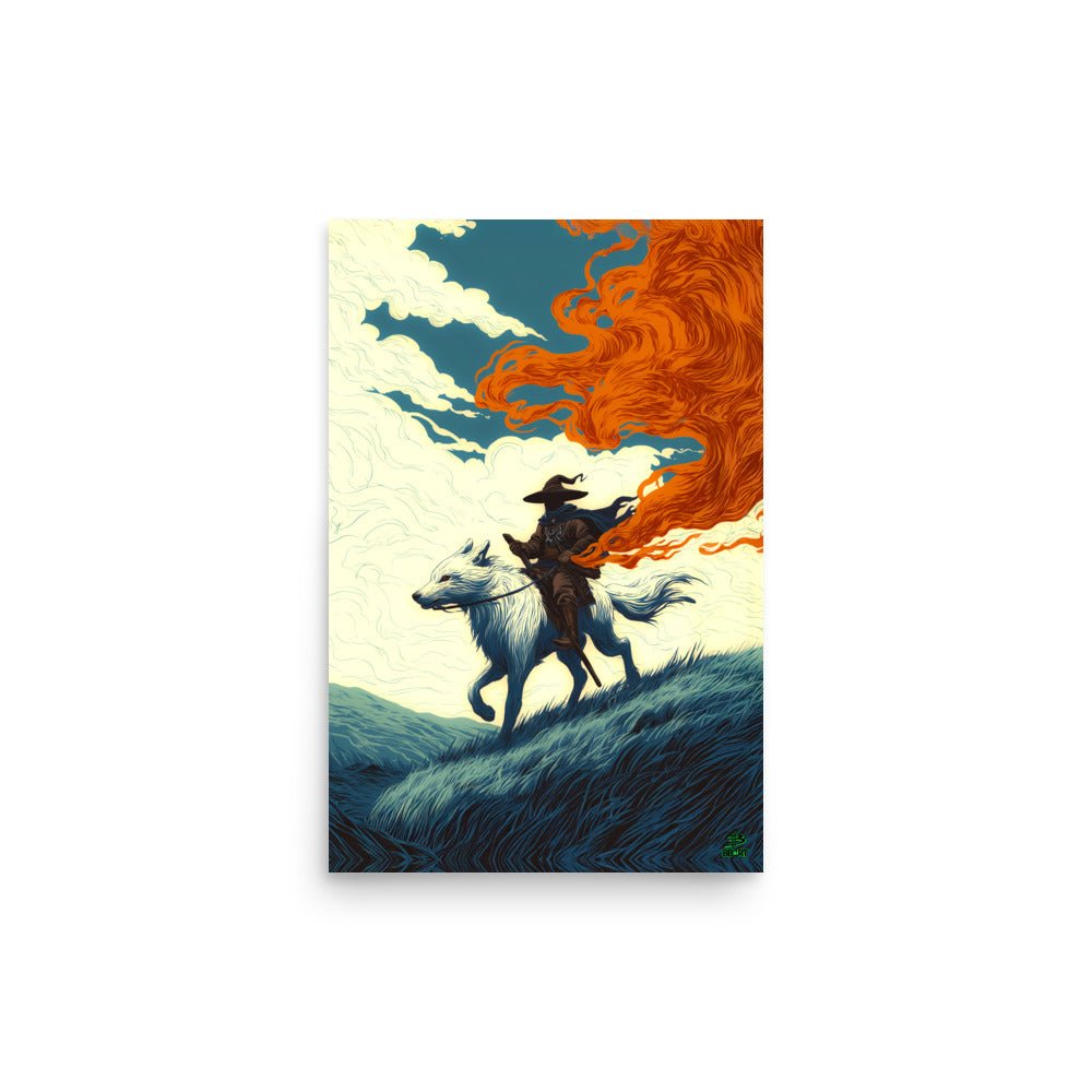 The Embertrail Rider – Photo Paper Poster - BBairt