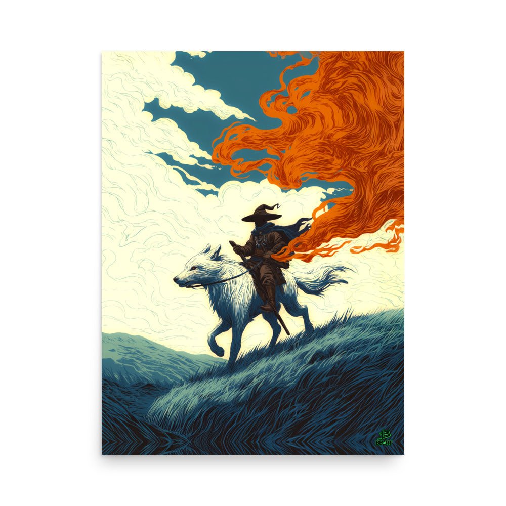 The Embertrail Rider – Photo Paper Poster - BBairt