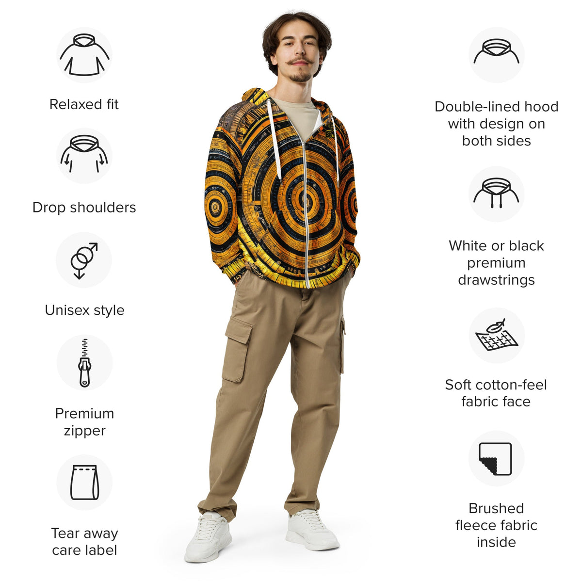 The Guardian's Mask: Alloyra - Unisex All - Over Print Zip Hoodie - BBairt