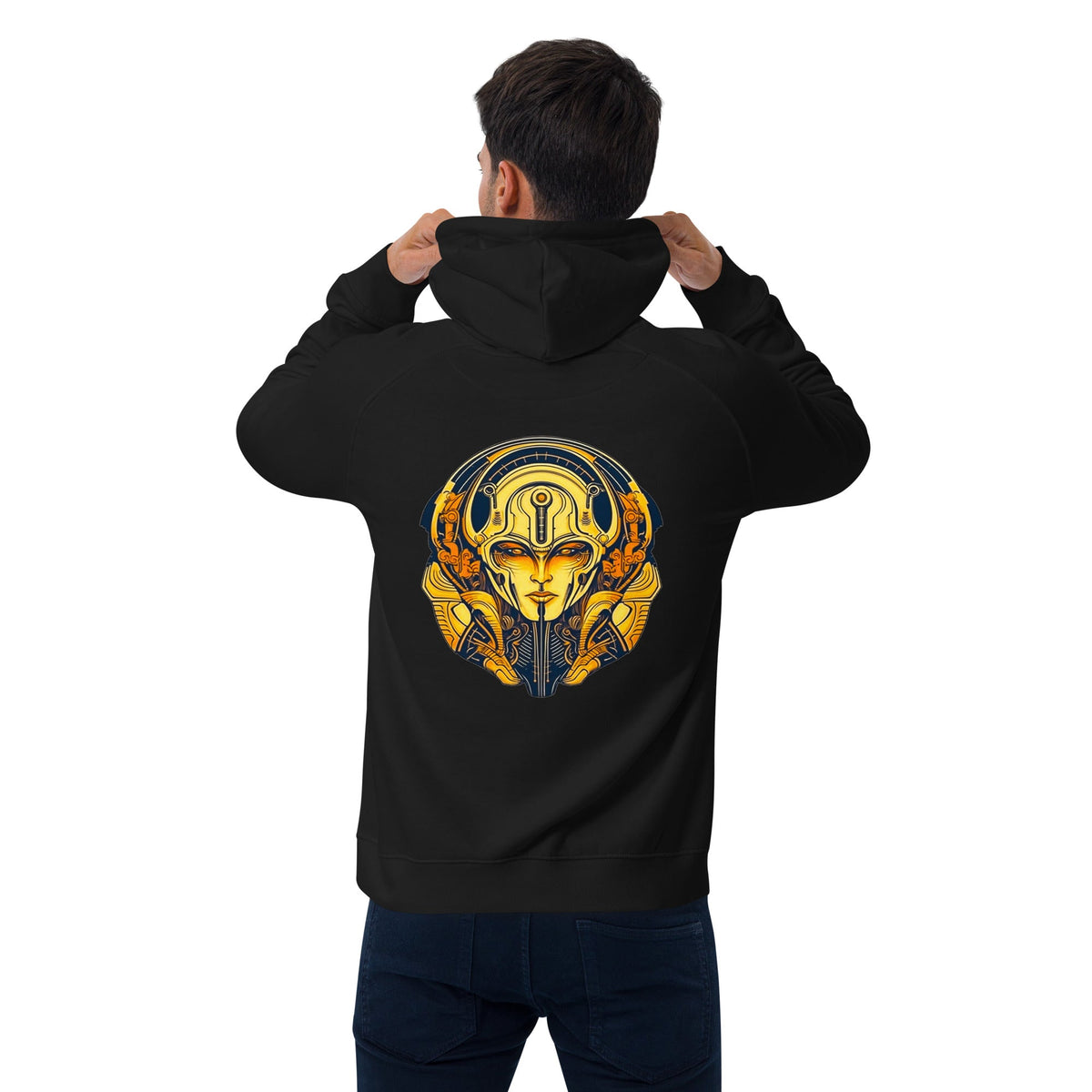The Guardian's Mask: Alloyra - Unisex Eco Raglan Hoodie - BBairt