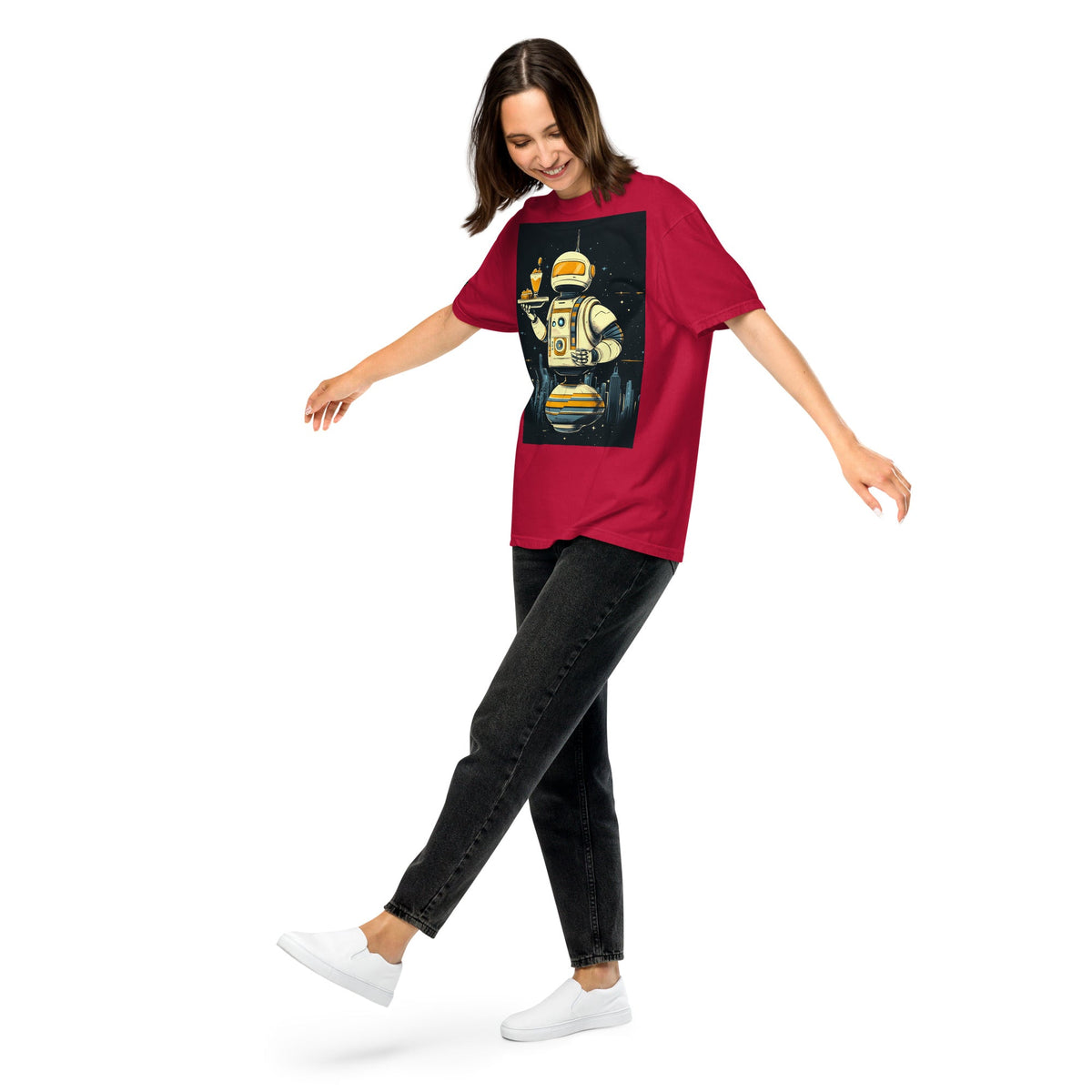 The Helpful Bot Butler - Unisex garment - dyed heavyweight t-shirt - BBairt