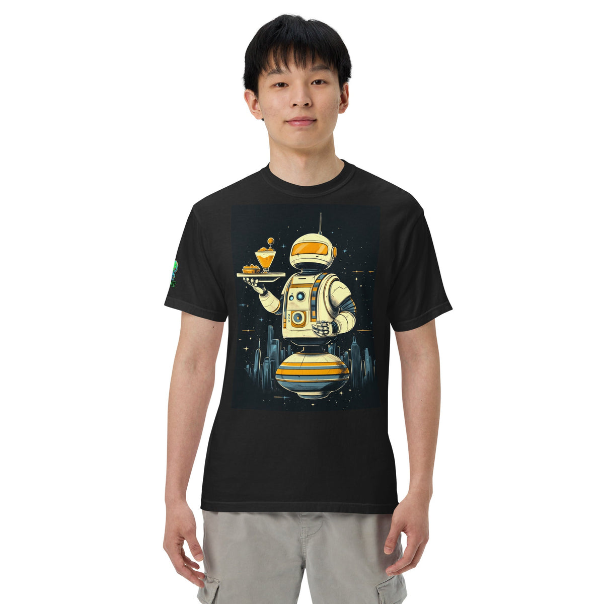 The Helpful Bot Butler - Unisex garment - dyed heavyweight t-shirt - BBairt
