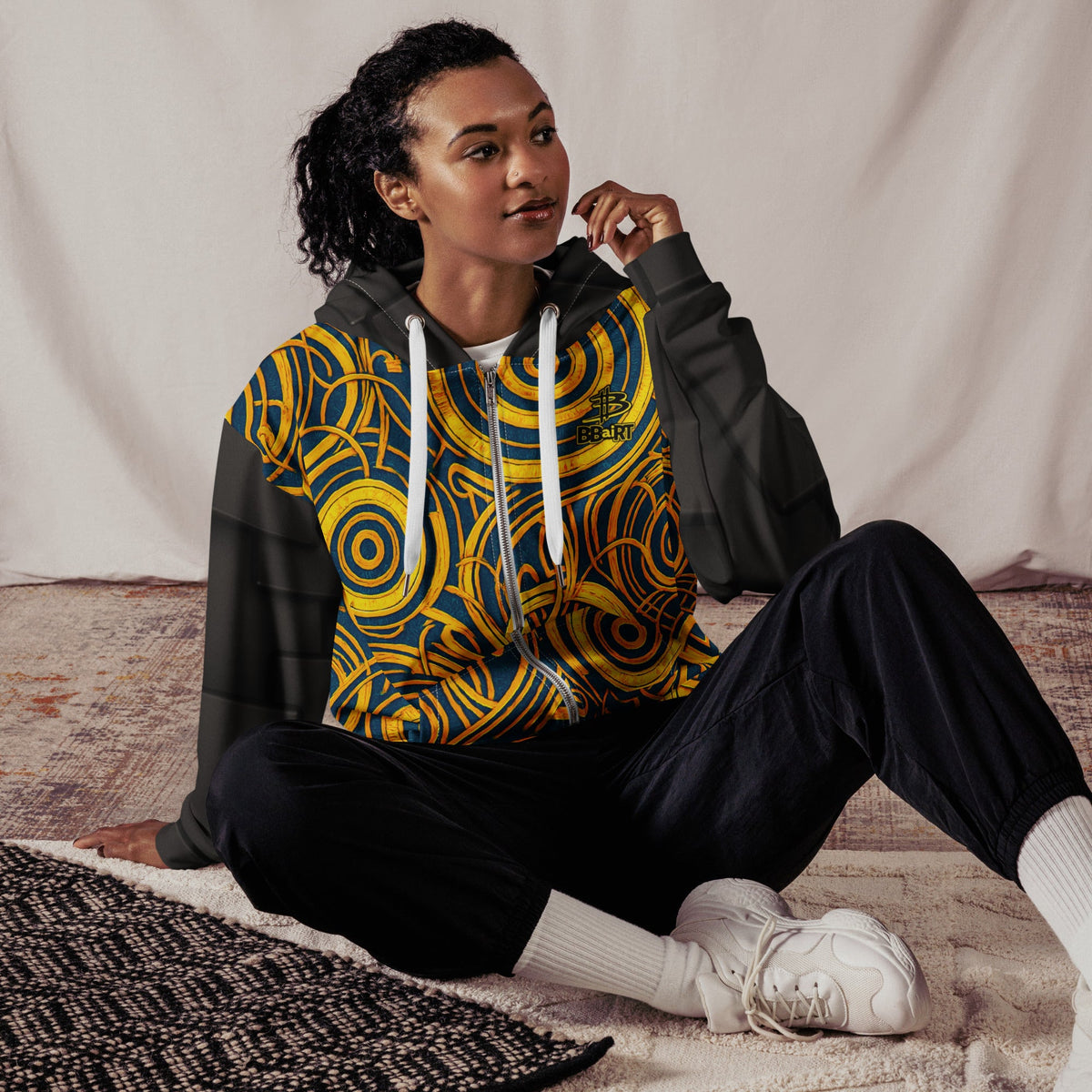 The Mask of Compassion: Landon - Unisex All - Over Print Zip Hoodie - BBairt