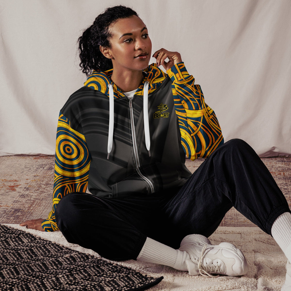 The Mask of Valor: Kara - Unisex All - Over Print Zip Hoodie - BBairt