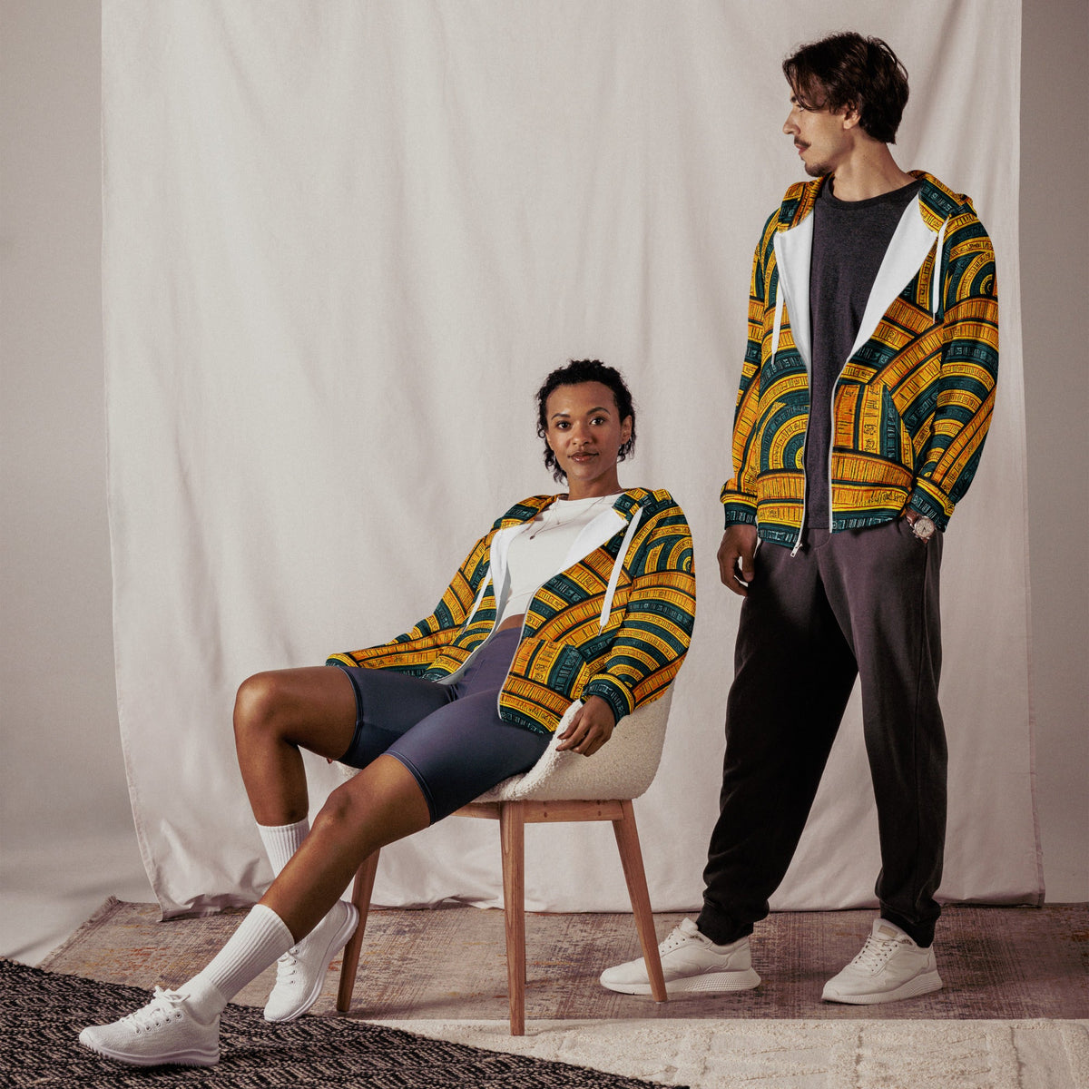 The Mask of Wisdom: Alden - Unisex All - Over Print Zip Hoodie - BBairt