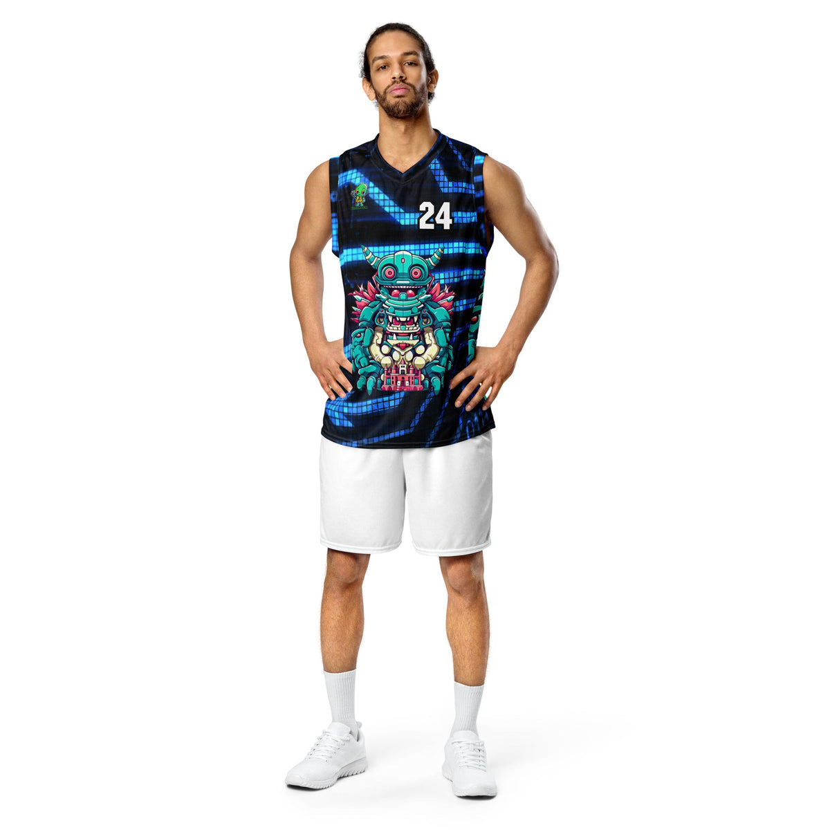 Toy Town Watchman - Recycled unisex basketball jersey - Digital Pulse Colorway - BBairt