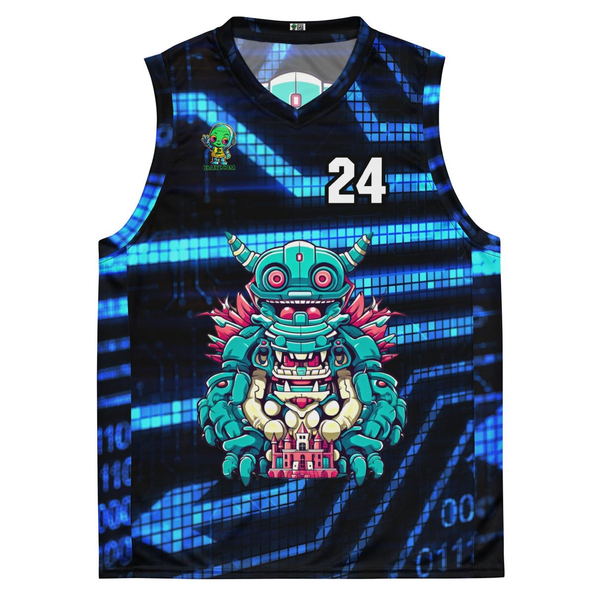 Toy Town Watchman - Recycled unisex basketball jersey - Digital Pulse Colorway - BBairt
