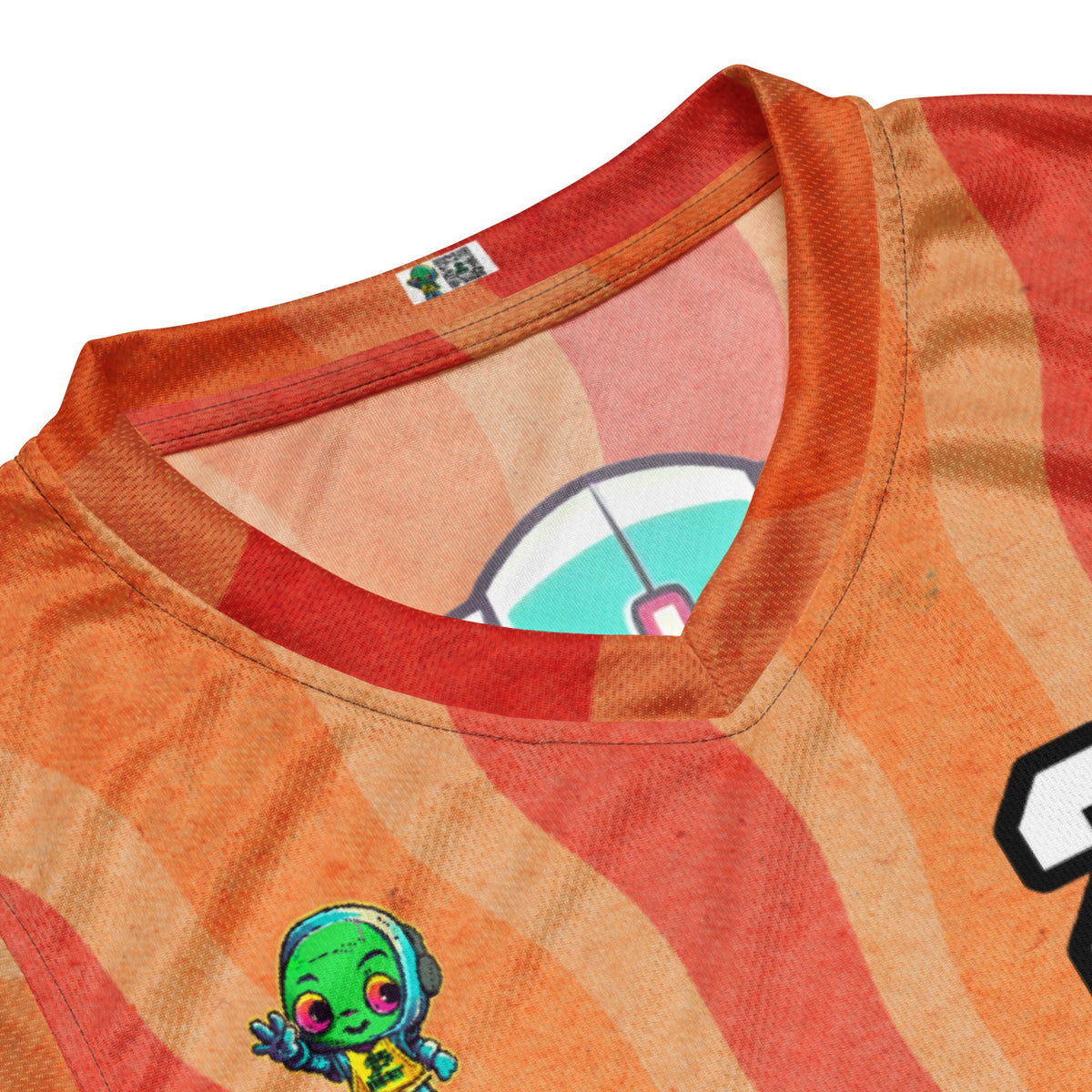 Toy Town Watchman - Recycled unisex basketball jersey - Solar Flare Colorway - BBairt