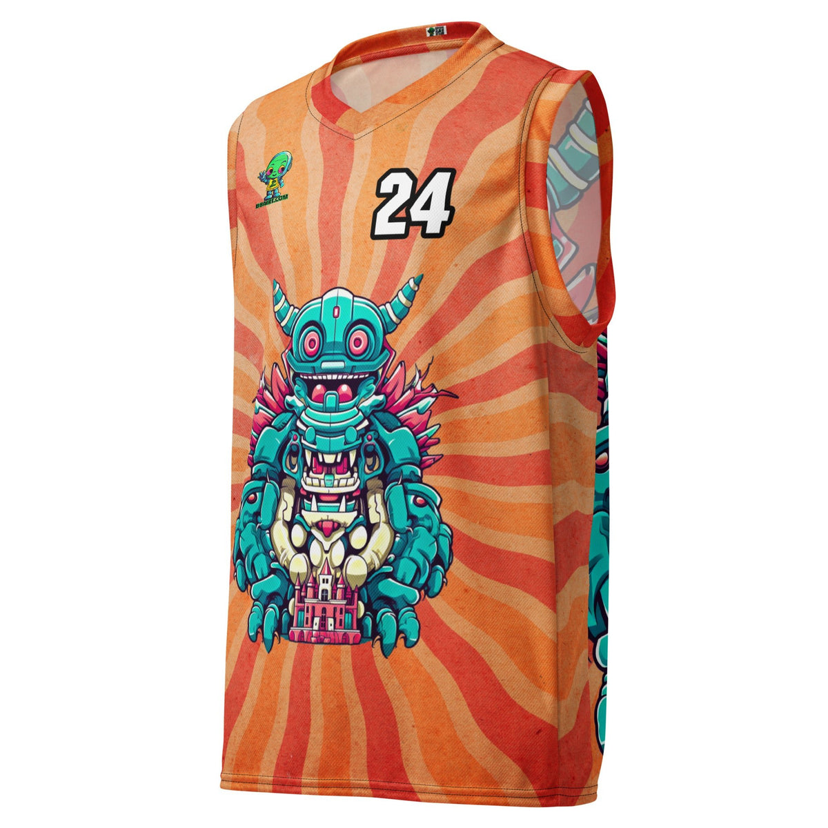 Toy Town Watchman - Recycled unisex basketball jersey - Solar Flare Colorway - BBairt