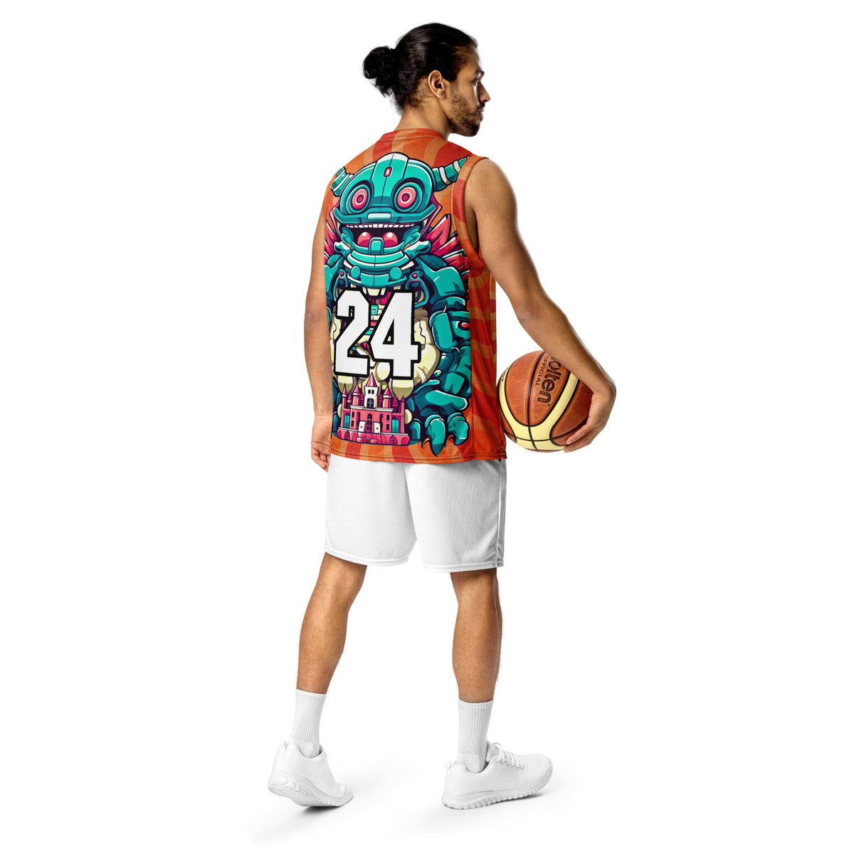 Toy Town Watchman - Recycled unisex basketball jersey - Solar Flare Colorway - BBairt