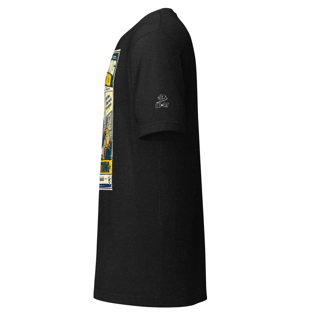 Blackwing Tattoo – Birds of Labor unisex staple T-shirt, black heather left view mockup