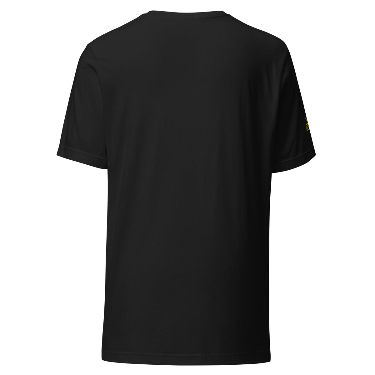 Don’t Stress Beautiful People! unisex staple T-shirt — vintage black back view mockup