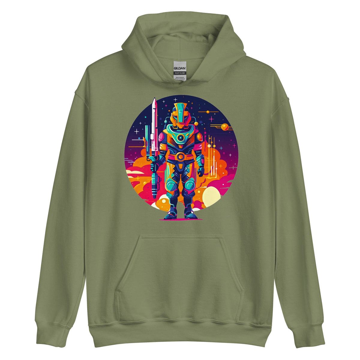 Vector Soldier Two - Unisex Gildan 18500 Hoodie - BBairt