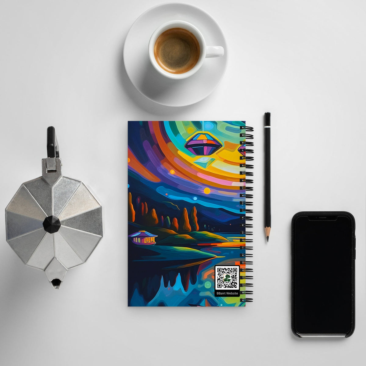 Visitors at Lakeside Haven - Spiral notebook - BBairt