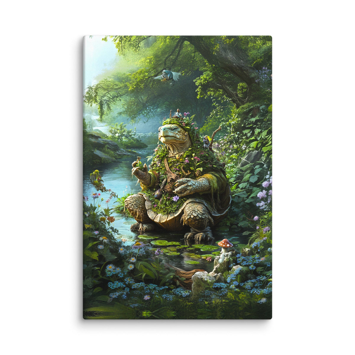 Wiseheart the Druid Turtle - Canvas Print - BBairt