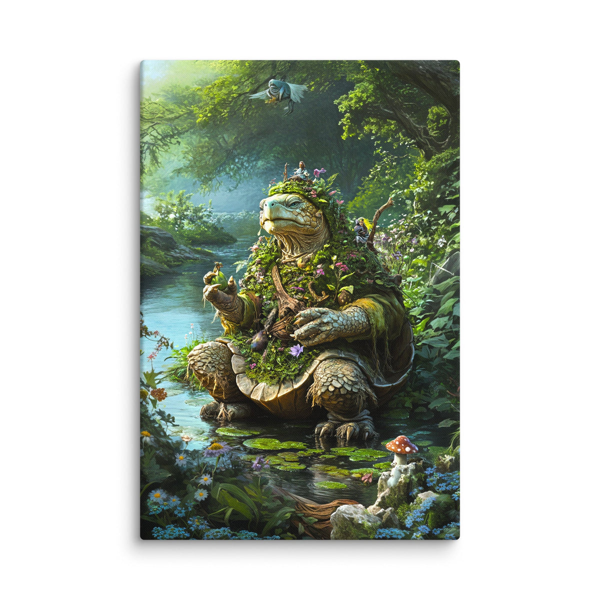 Wiseheart the Druid Turtle - Canvas Print - BBairt