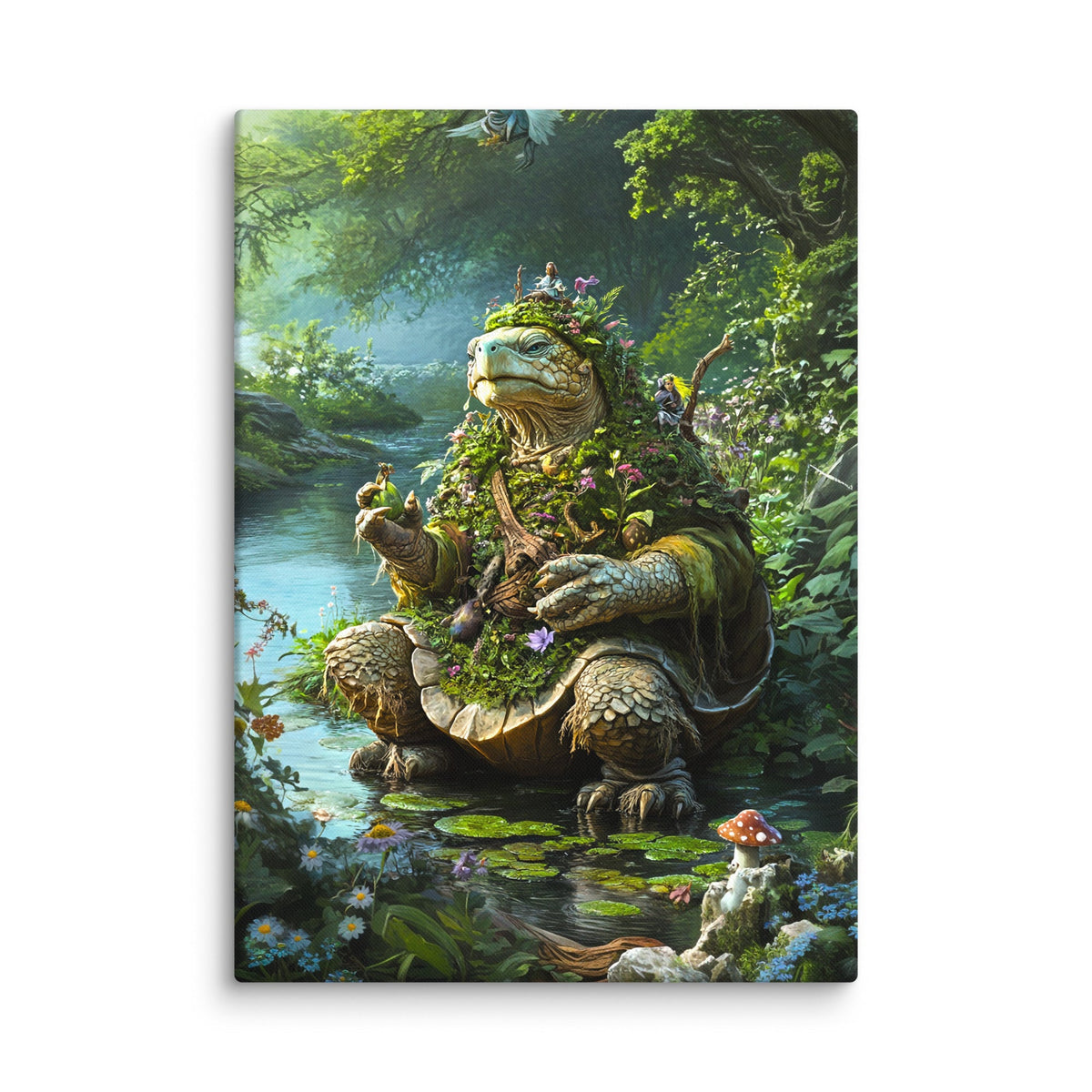 Wiseheart the Druid Turtle - Canvas Print - BBairt