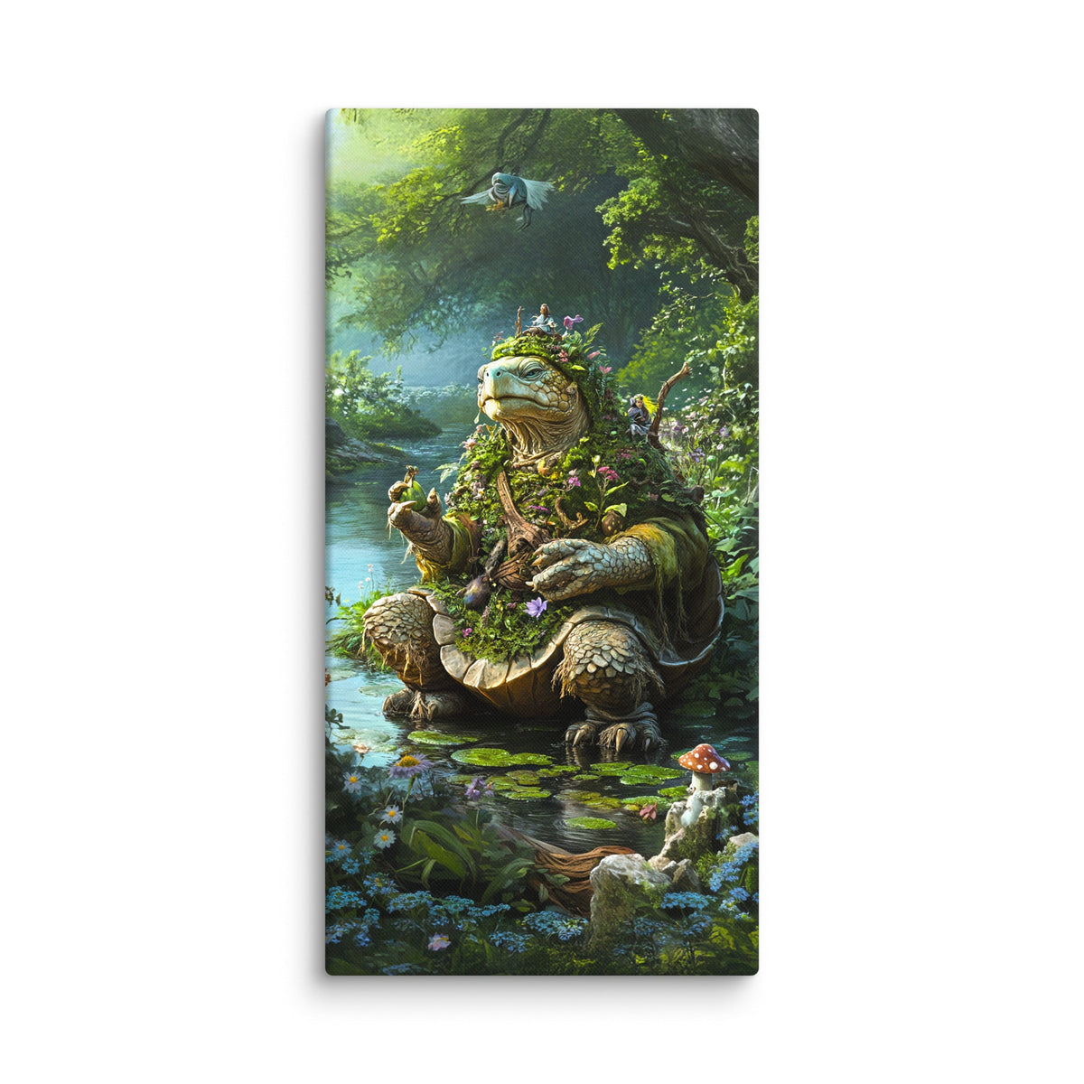 Wiseheart the Druid Turtle - Canvas Print - BBairt
