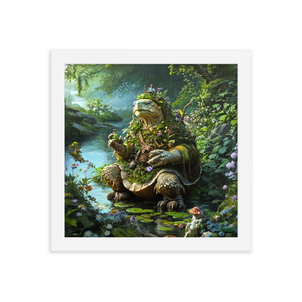 Wiseheart the Druid Turtle - Framed Matte Poster - BBairt