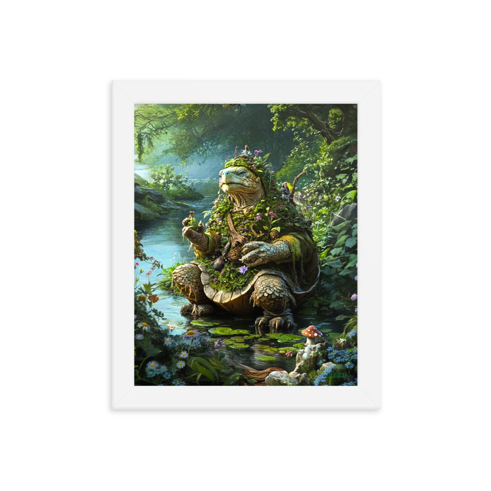 Wiseheart the Druid Turtle - Framed Matte Poster - BBairt