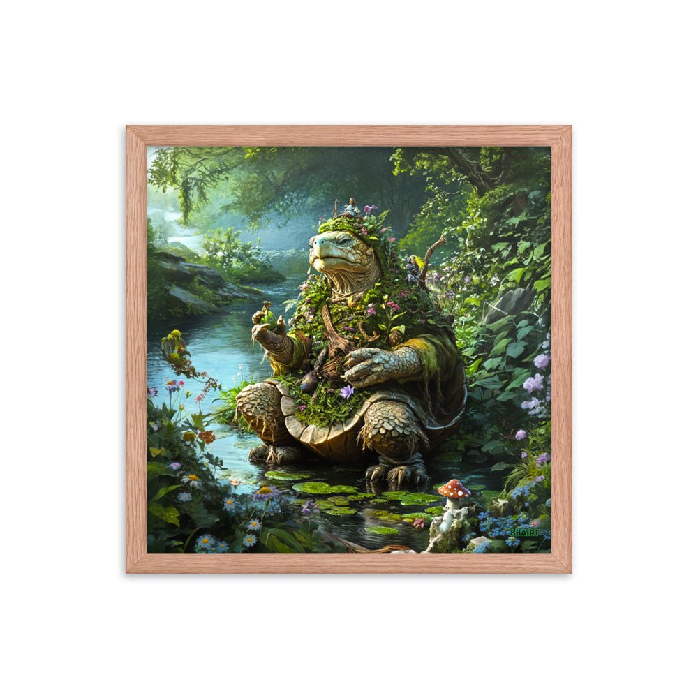 Wiseheart the Druid Turtle - Framed Matte Poster - BBairt