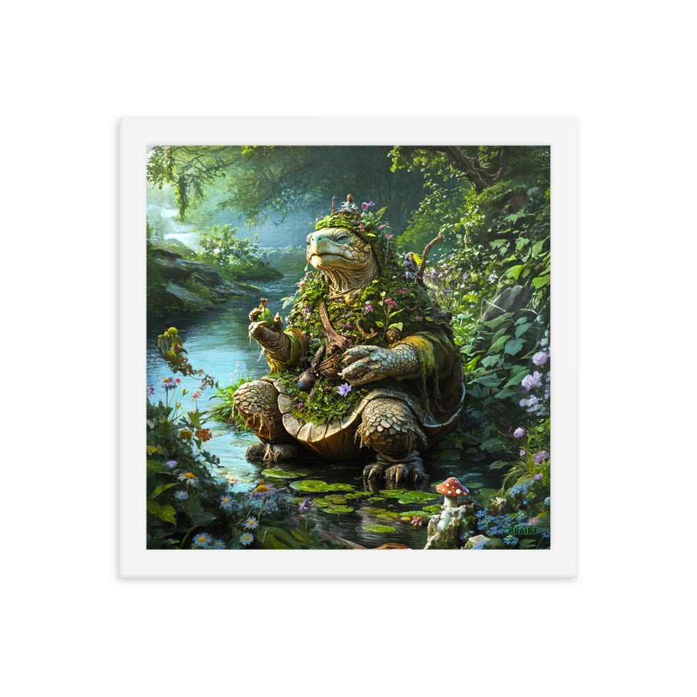 Wiseheart the Druid Turtle - Framed Matte Poster - BBairt
