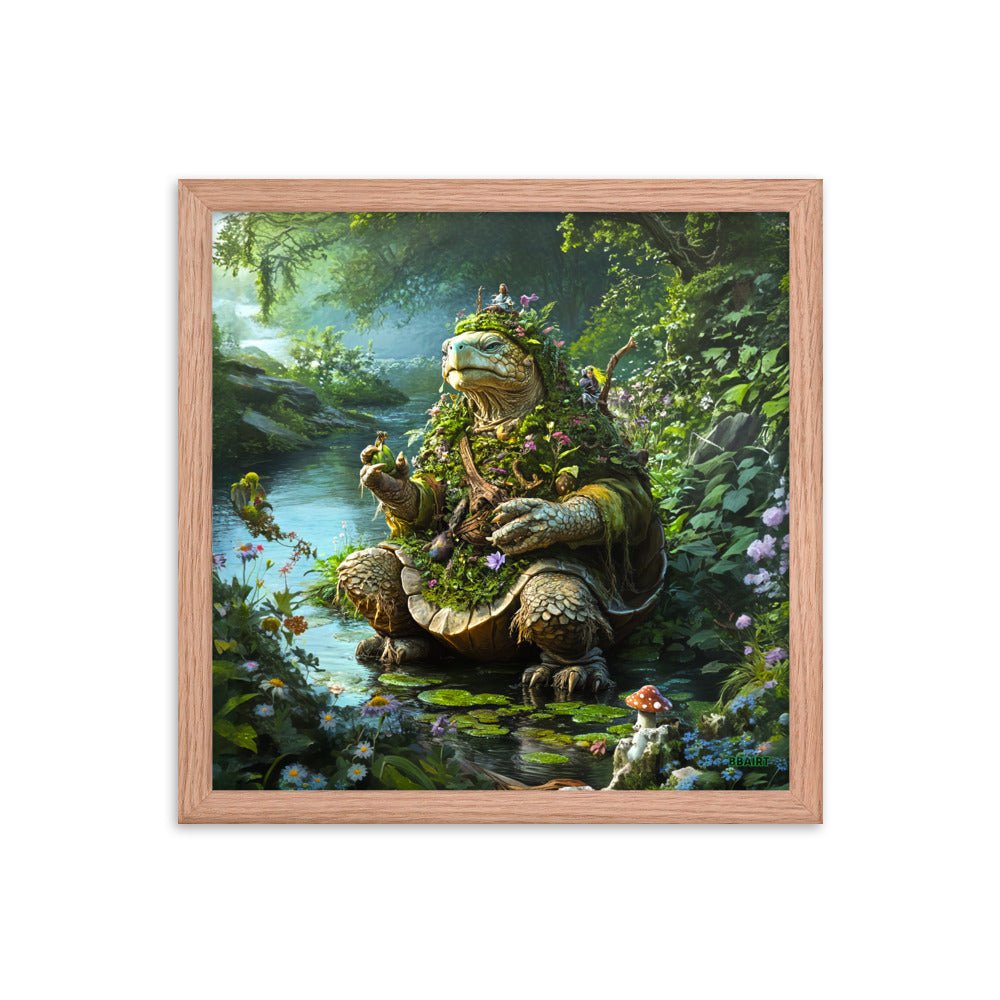 Wiseheart the Druid Turtle - Framed Matte Poster - BBairt