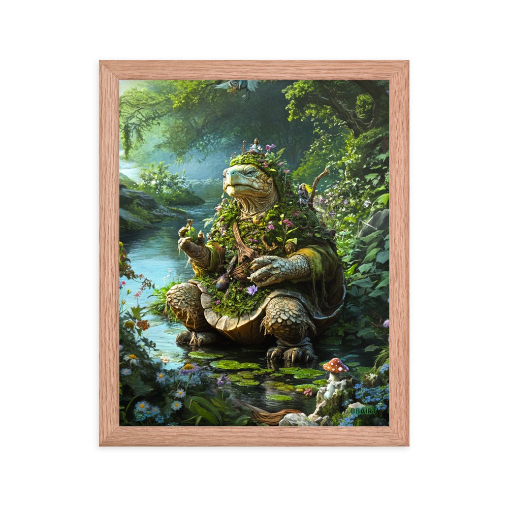 Wiseheart the Druid Turtle - Framed photo paper poster - BBairt