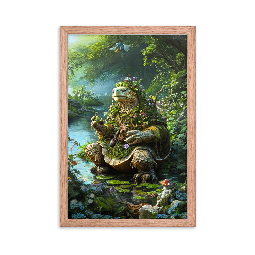 Wiseheart the Druid Turtle - Framed photo paper poster - BBairt