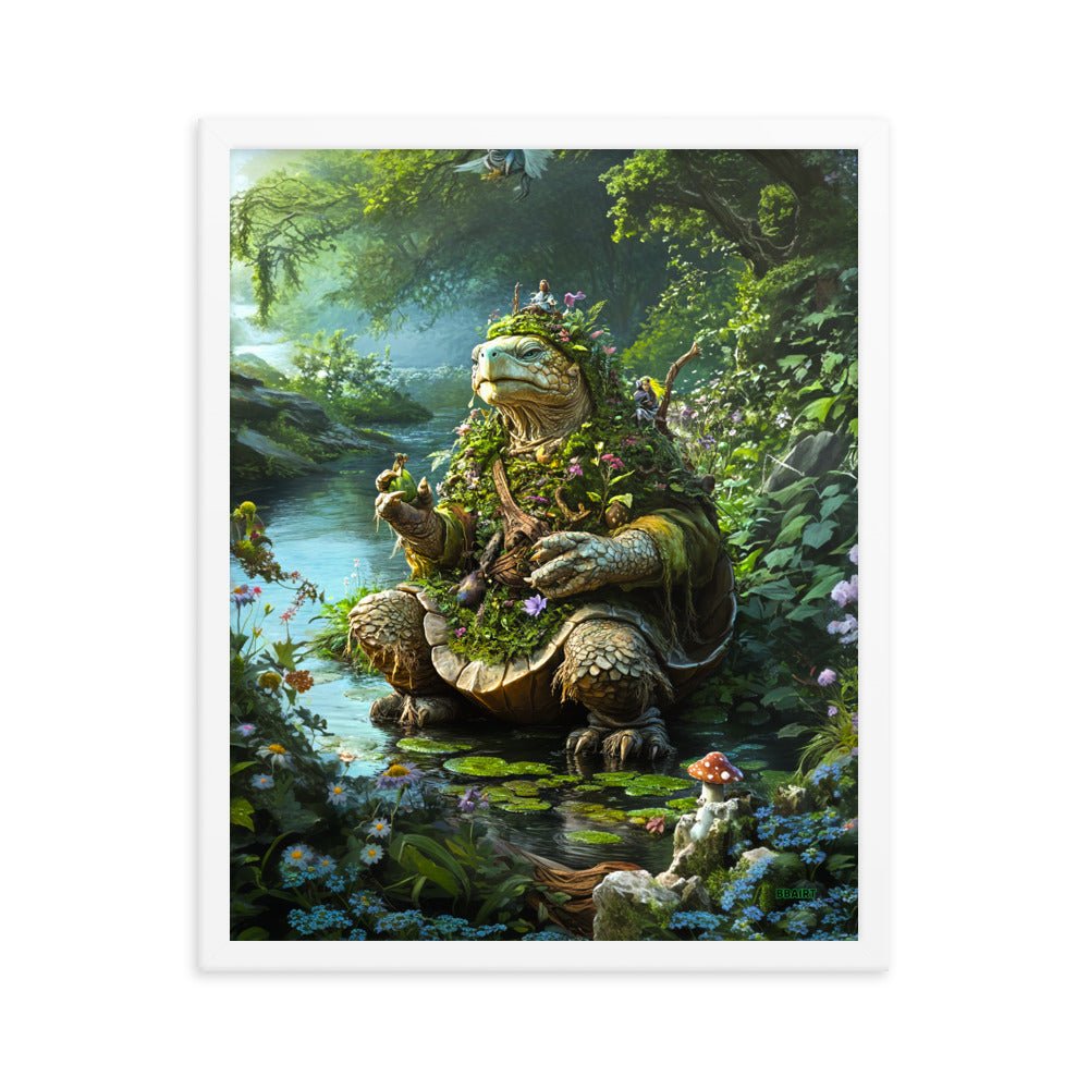 Wiseheart the Druid Turtle - Framed photo paper poster - BBairt