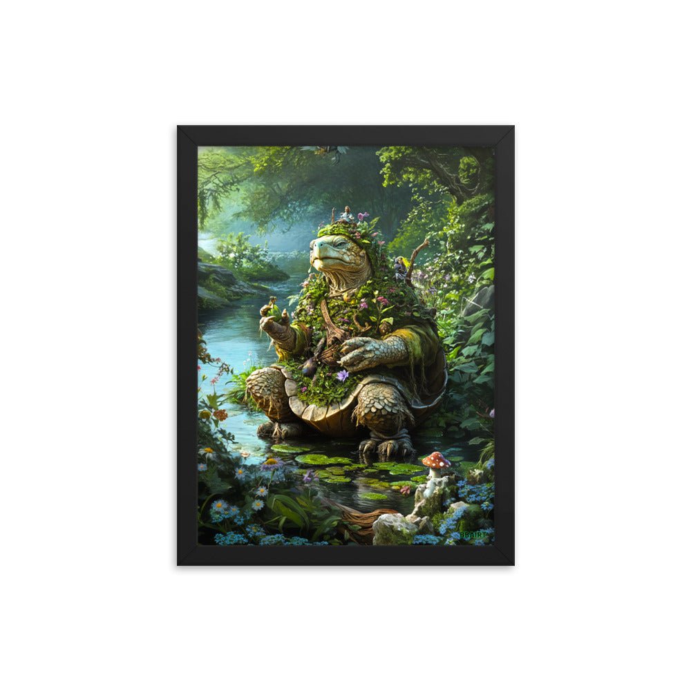Wiseheart the Druid Turtle - Framed photo paper poster - BBairt