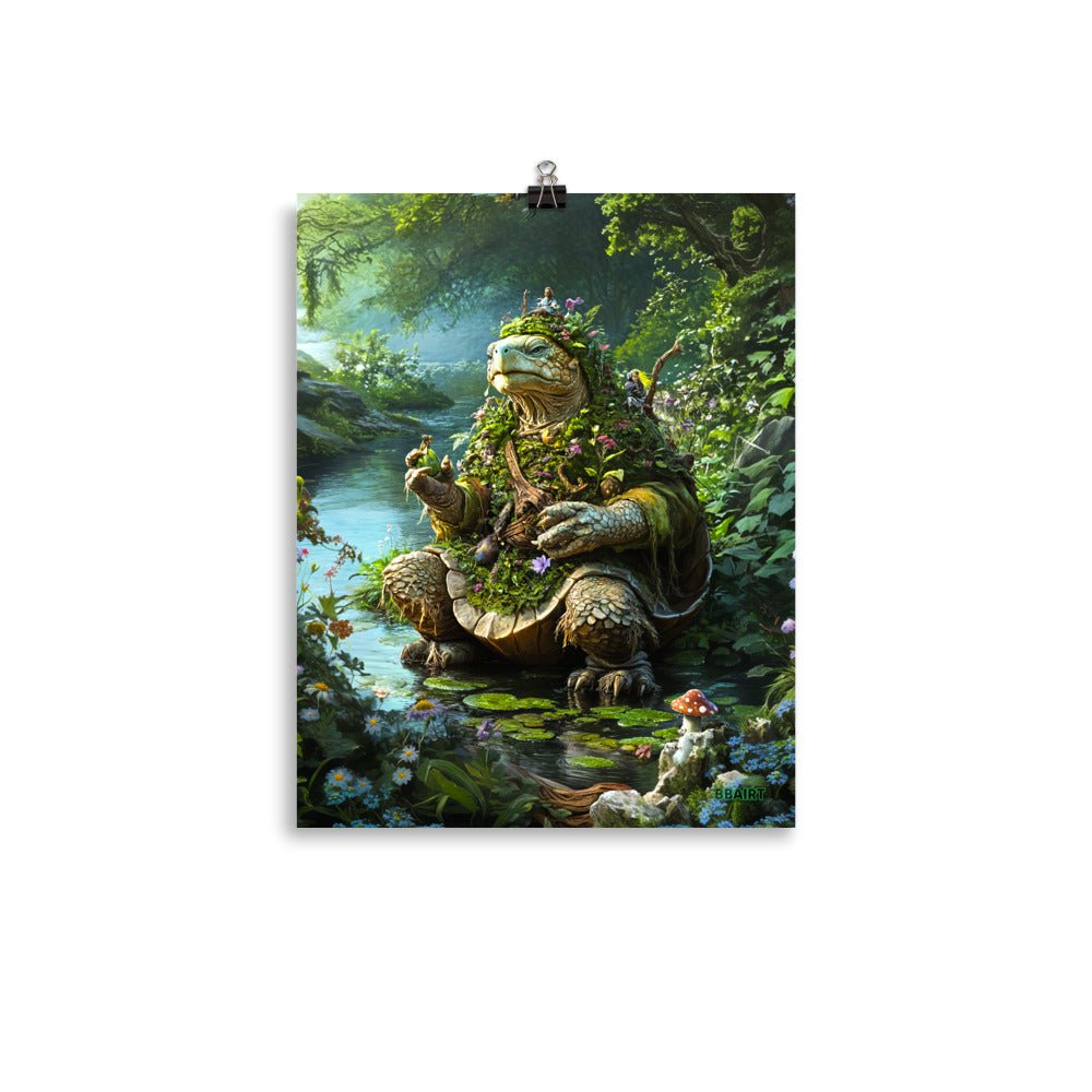 Wiseheart the Druid Turtle - Photo Paper Poster - BBairt