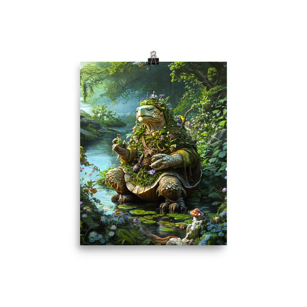 Wiseheart the Druid Turtle - Photo Paper Poster - BBairt