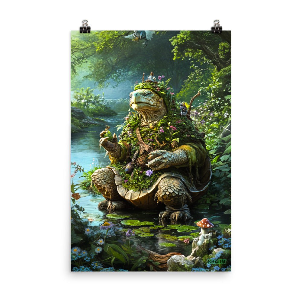 Wiseheart the Druid Turtle - Photo Paper Poster - BBairt