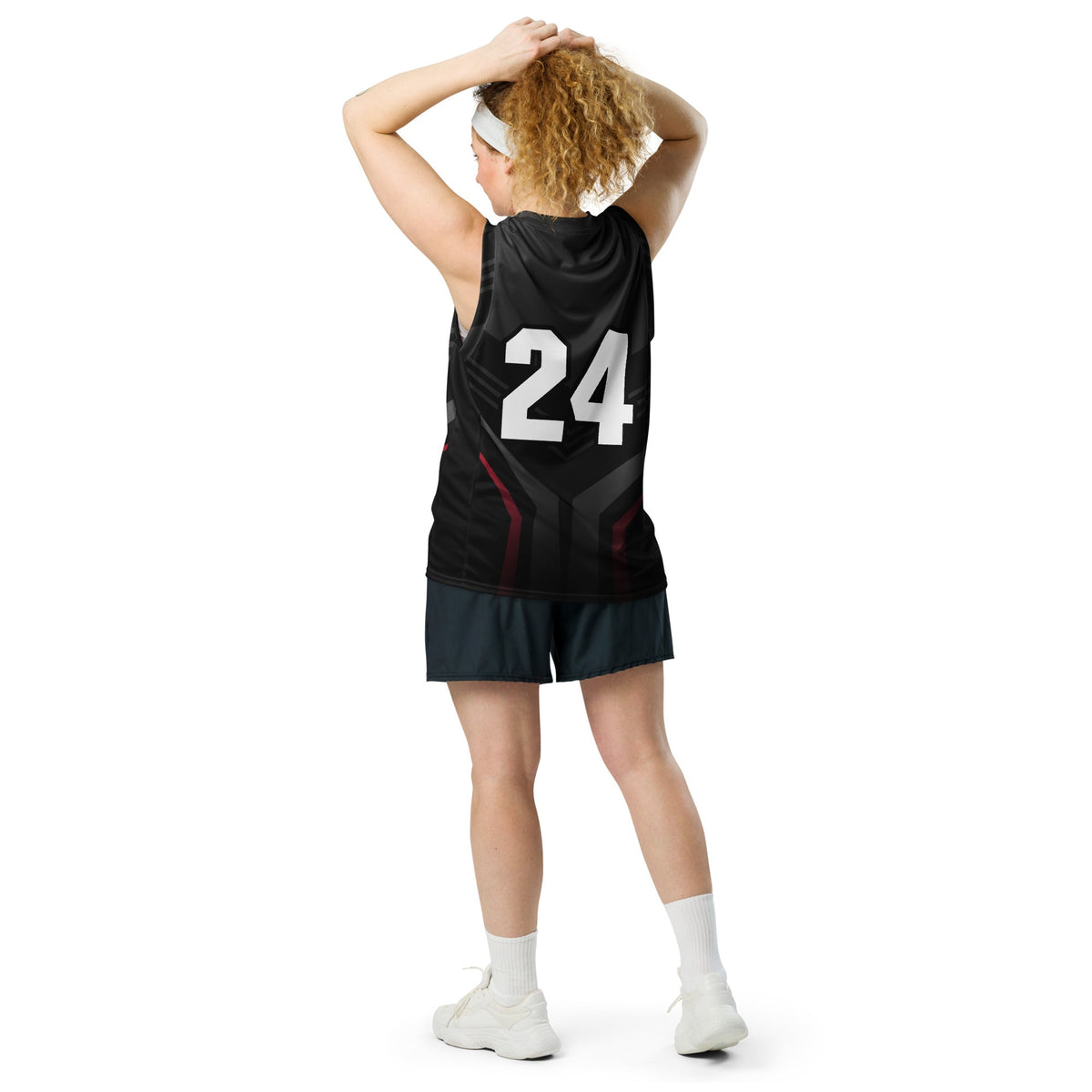 Zephyrion - Recycled unisex basketball jersey - Black - BBairt