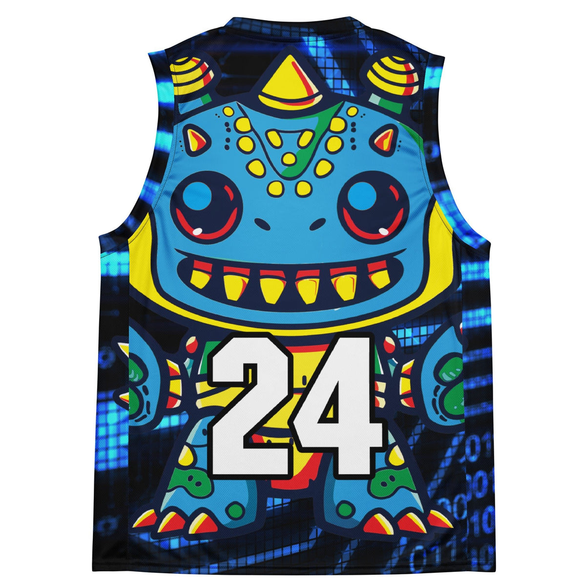 Zippy Zoid - Recycled unisex basketball jersey - Digital Pulse Colorway - BBairt