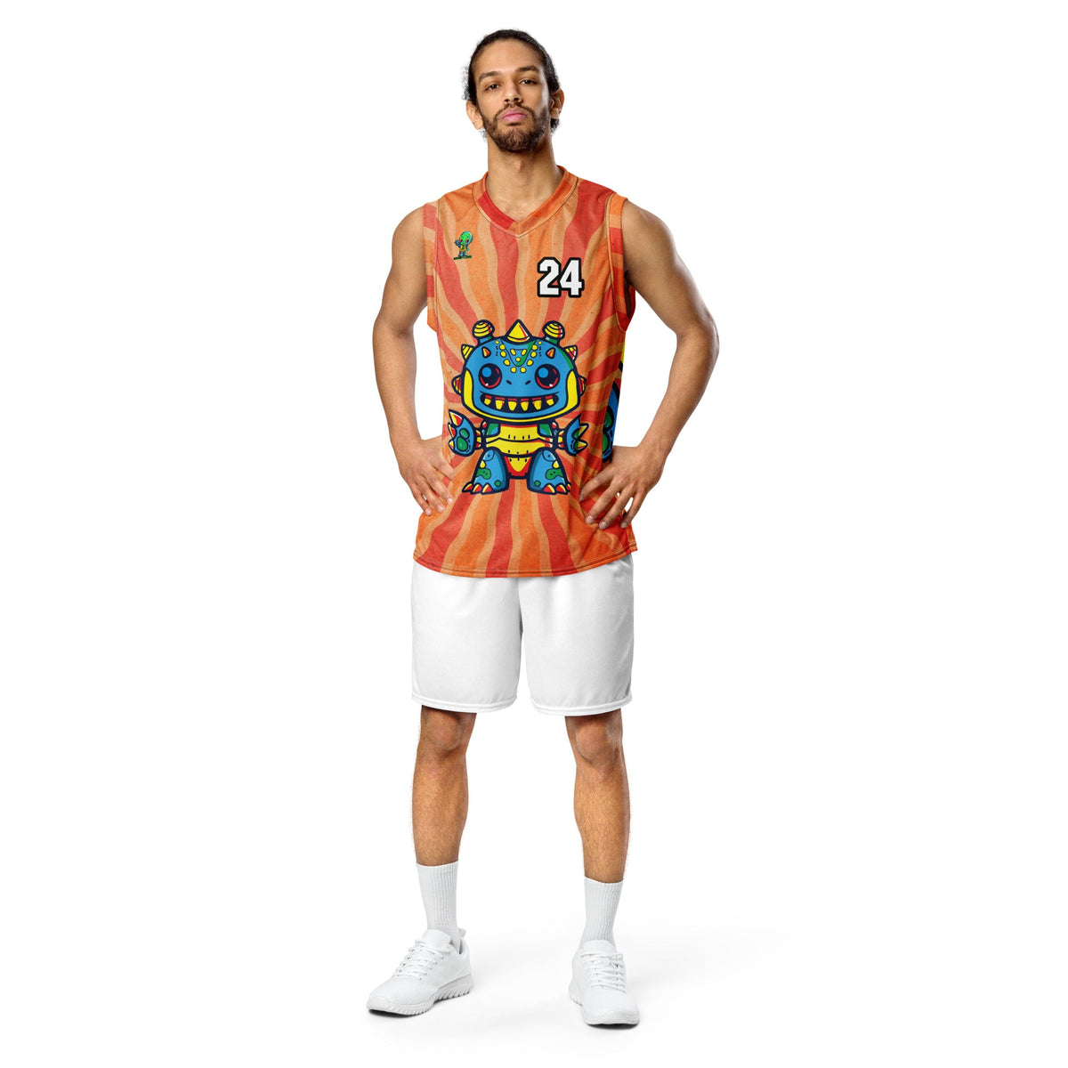 Zippy Zoid - Recycled unisex basketball jersey - Solar Flare Colorway - BBairt